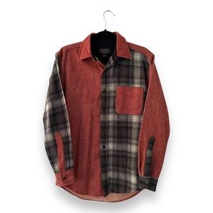Pendleton Red and Black Plaid Casual Button Down Shirt